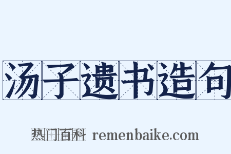 汤子遗书造句是什么意思的图片
